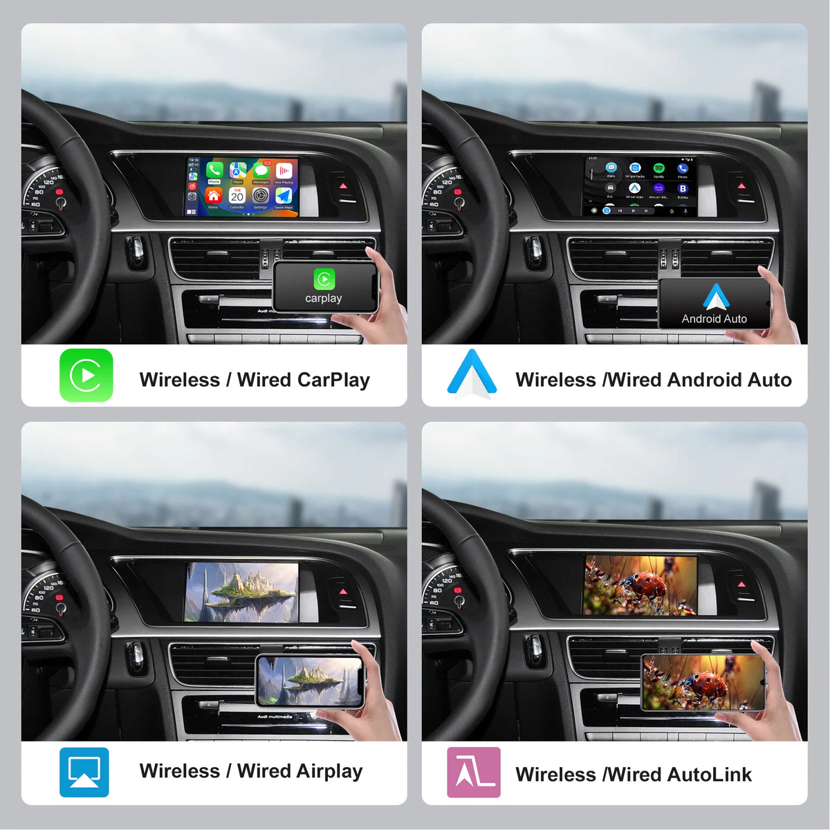 for Audi A6 A7 C7 MMI 3G HN+R 2011-2015 Car Radio GPS Navi Wireless CarPlay Android Auto Multimedia Player