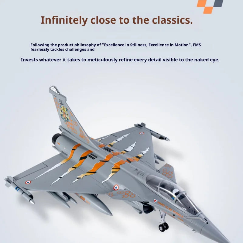 FMS 64mm Rafale EDF RC Jet Scale Fixed Wing Fighter Aircraft Model Electric Ducted Fan RC Remote Control Airplane Hobby Toy