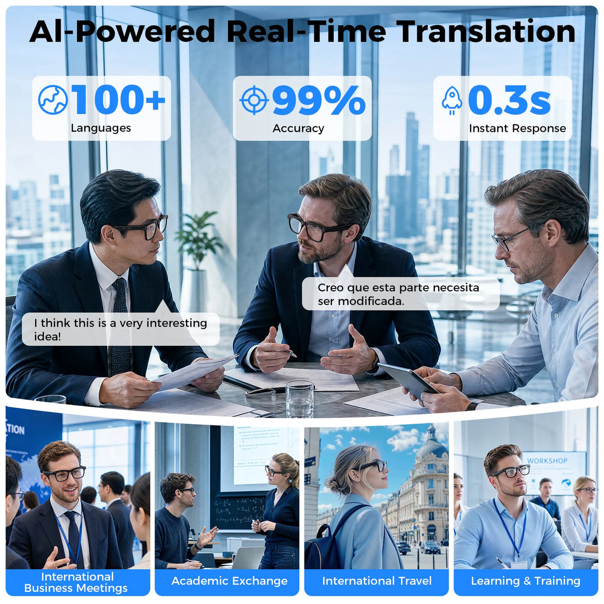 2026 1300W Pixel 4K HD Camera Smart Glasses AI Translation ChatGPT Music Play Voice Dual Microphone BT Call Sunglass Men Woman