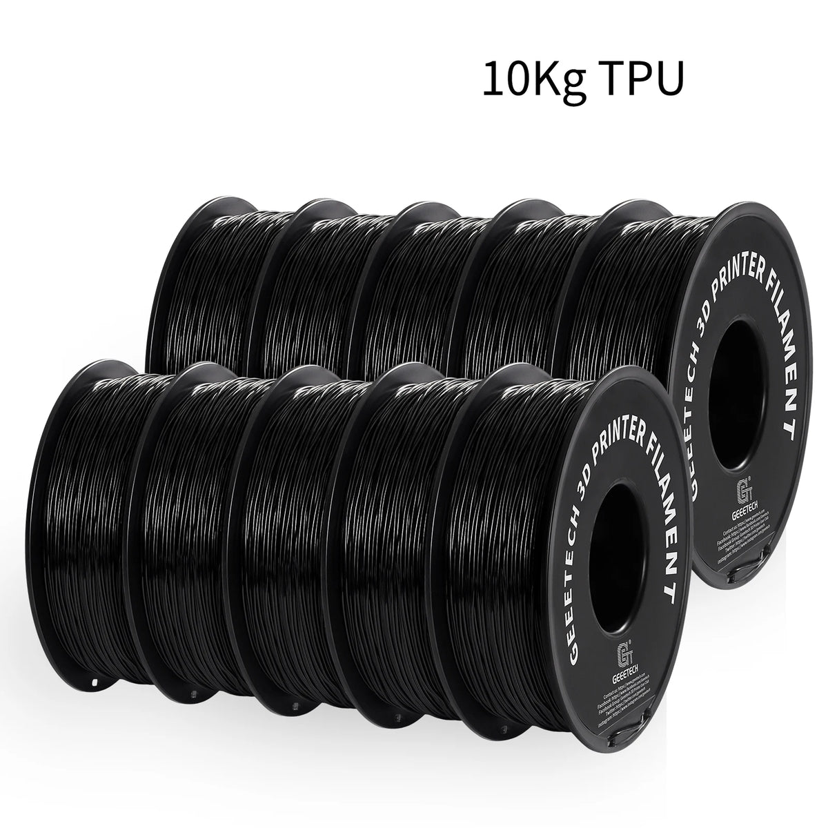 GEEETECH 10Kg In One Box Matte/PETG/Silk PLA/TPU/ABS 3D PLA Filament 1.75mm Spool Wire For 3D Printer Material,Safety