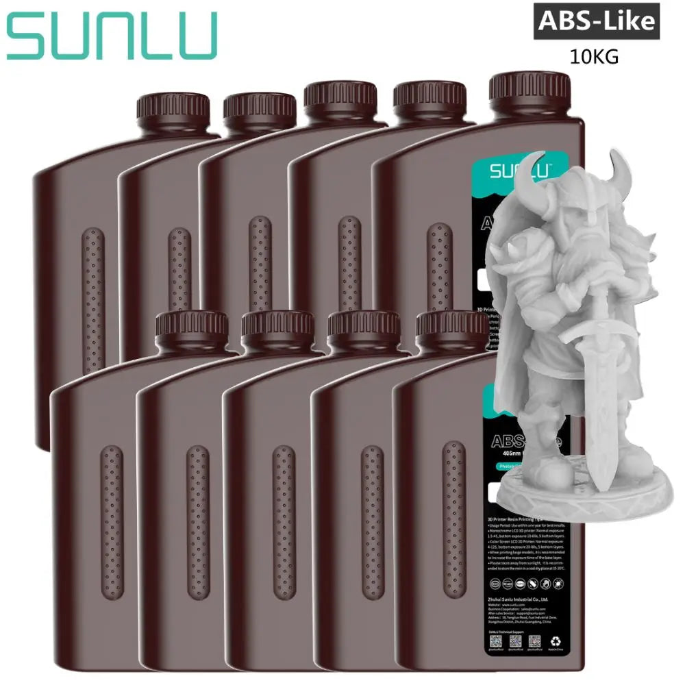 SUNLU UV ABS Like Resin 405nm 10KG Low Odor And Low Shrinkage For LCD 3D Printer Printing Material 3D Printing Fast Shipping