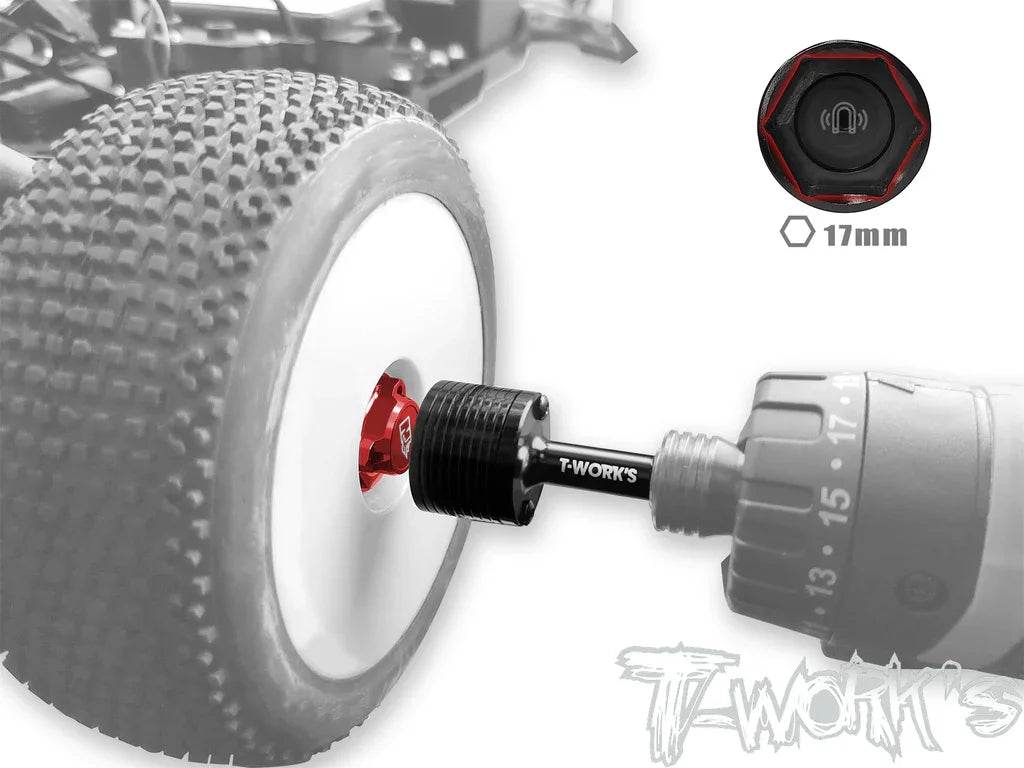 Original T works TT-087-17 17mm Alum. Magnetic Nut Driver Attachment Rc Tools and Accessories