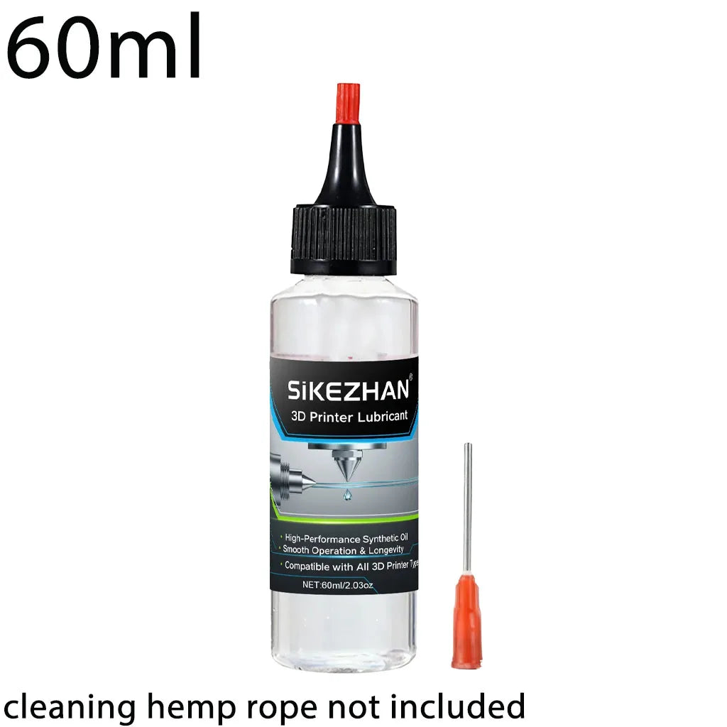 3D Printer Maintenance Kit,Lubricant Oil + Braided Cleaning Rope, Smooth Lubrication & Residue Removal for Rails Screws Nozzles