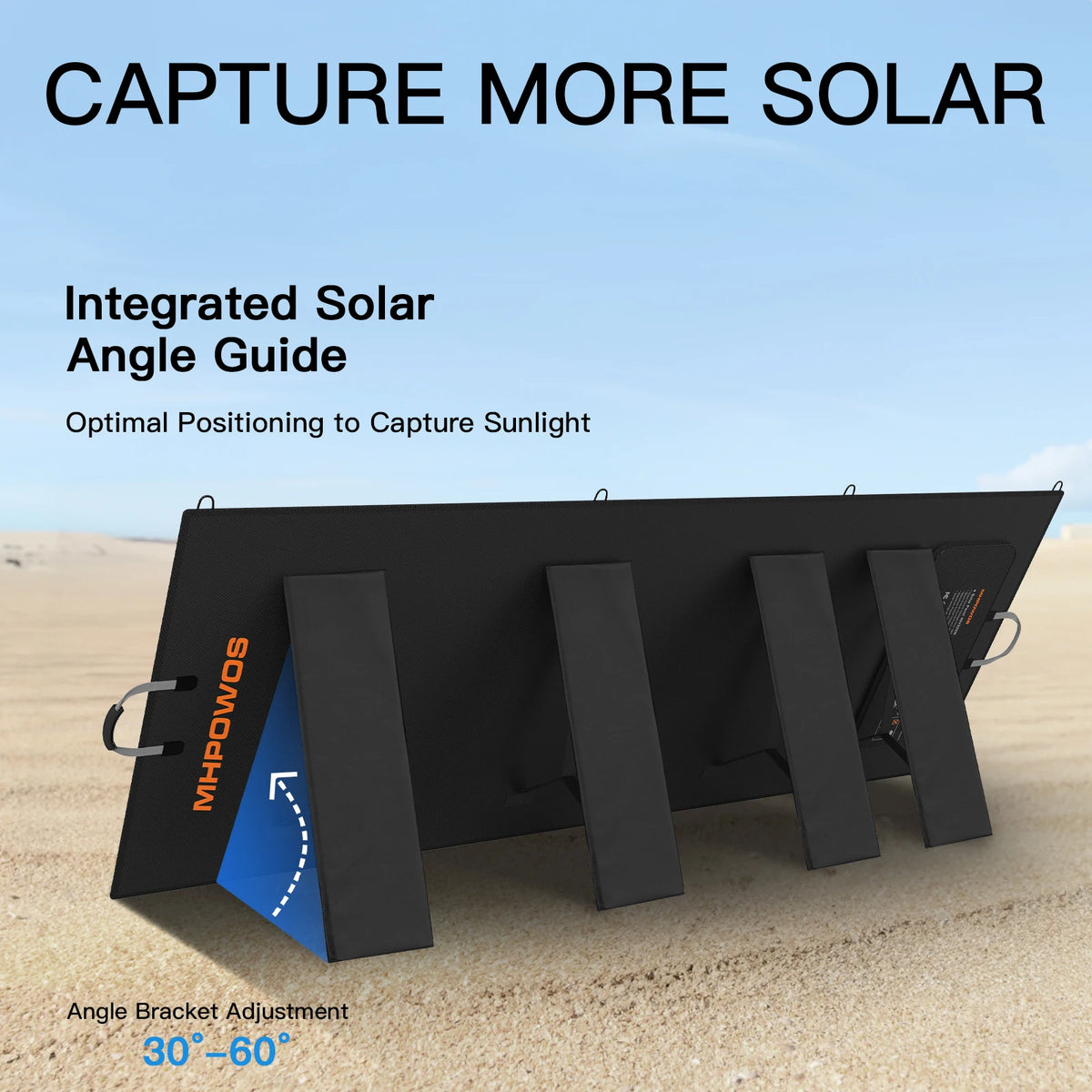 MHPOWOS 400W Portable Solar Panel for Power Stations Foldable Solar Handbag with Kickstands for Solar Generators, RVs, Camping