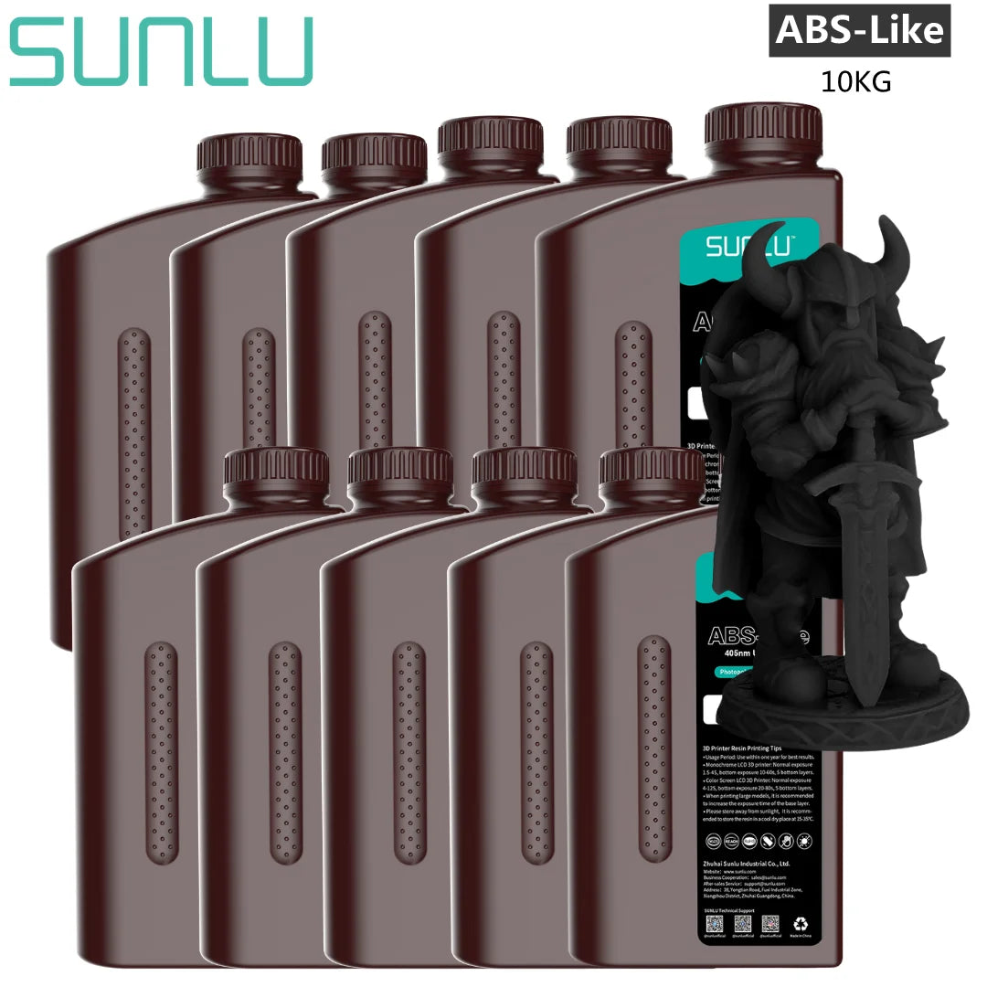 SUNLU UV ABS Like Resin 405nm 10KG Low Odor And Low Shrinkage For LCD 3D Printer Printing Material 3D Printing Fast Shipping