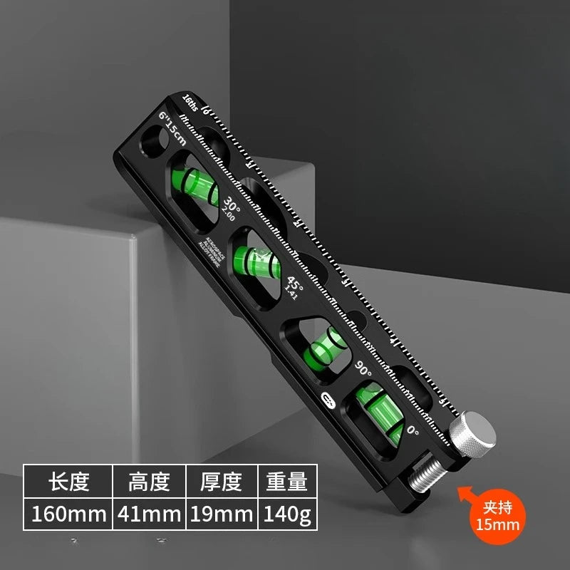 High-precision Strong Magnetism Bubble Level Solid Cast Aluminum Construction Spirit Level V-Groove & Magnet Track Angle Finder