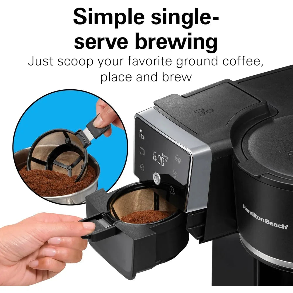 Hamilton Beach 2-Way 12 Cup Programmable Drip Hot and Iced Coffee Maker & Single Serve Coffee Machine