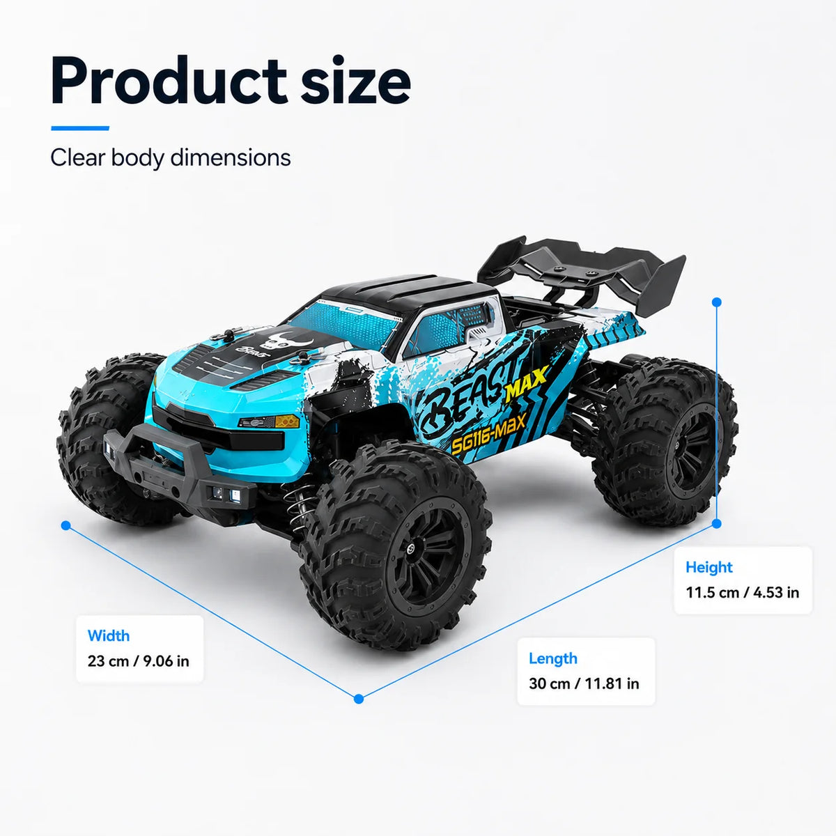 ZNLYRION RC Car Buggy 1:16 4 Wheel Drive Off-Road SG116MAX PRO Vehicle Optional Brushless Motor Anti-Slip Tire Remote Control Racing Truck