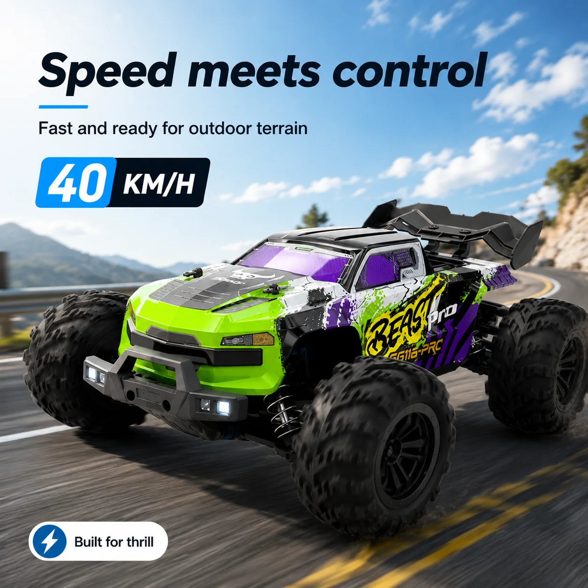 ZNLYRION RC Car Buggy 1:16 4 Wheel Drive Off-Road SG116MAX PRO Vehicle Optional Brushless Motor Anti-Slip Tire Remote Control Racing Truck