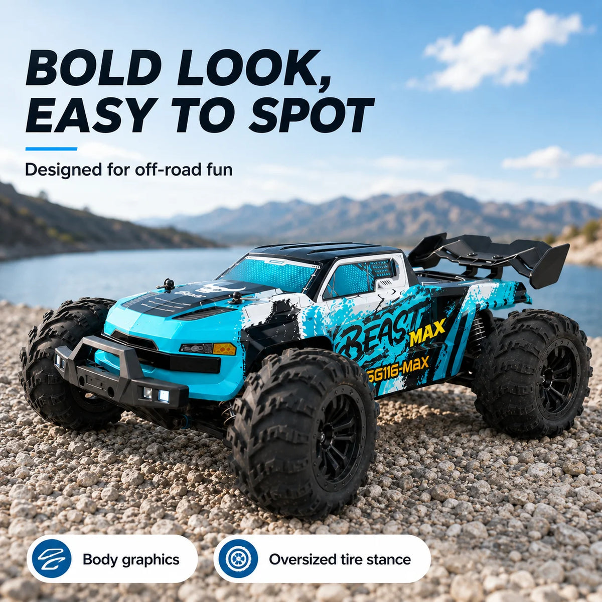 ZNLYRION RC Car Buggy 1:16 4 Wheel Drive Off-Road SG116MAX PRO Vehicle Optional Brushless Motor Anti-Slip Tire Remote Control Racing Truck