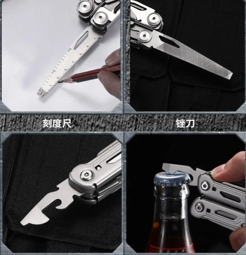 Daicamping DL10 Pocket Multi Folding Knife Plier Multi-purpose Clamp Outdoor EDC Multitools Survival Gear Clip Hand Tool Sets
