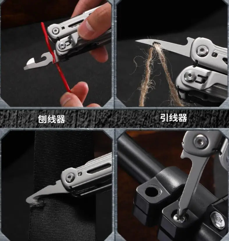 Daicamping DL10 Pocket Multi Folding Knife Plier Multi-purpose Clamp Outdoor EDC Multitools Survival Gear Clip Hand Tool Sets