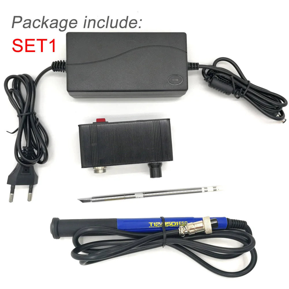 QUICKO MINI T12 STC OLED Digital soldering station 942 electronic soder iron with 9501 handle Welding tools