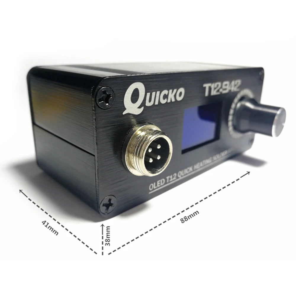 QUICKO MINI T12 STC OLED Digital soldering station 942 electronic soder iron with 9501 handle Welding tools