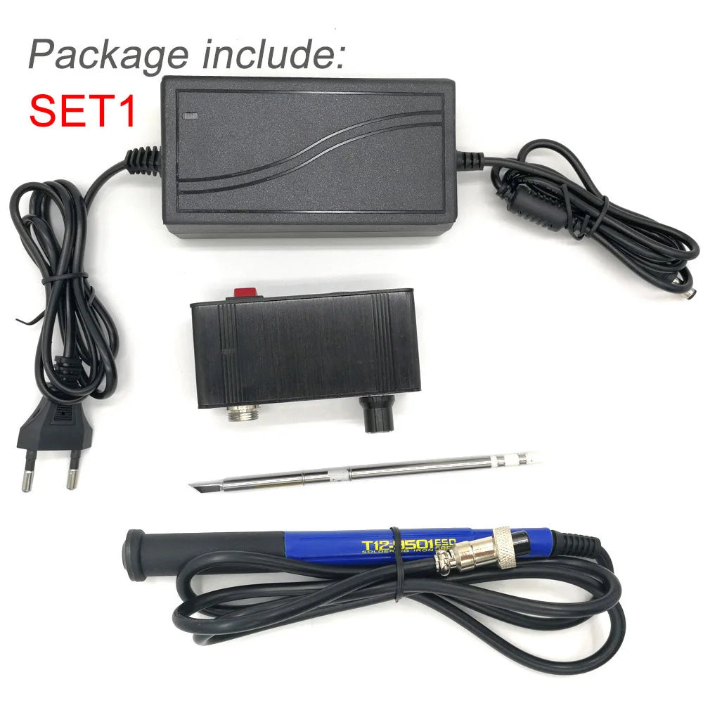 QUICKO MINI T12 STC OLED Digital soldering station 942 electronic soder iron with 9501 handle Welding tools