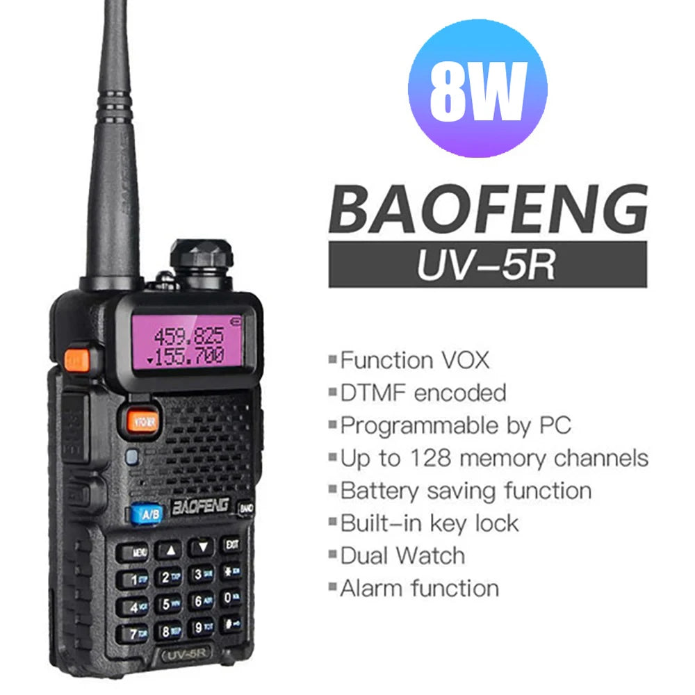 Baofeng UV-5R Dual Band Amateur Radio 5W UHF VHF Radio Remote Handheld Walkie Talkie Baofeng UV-5R