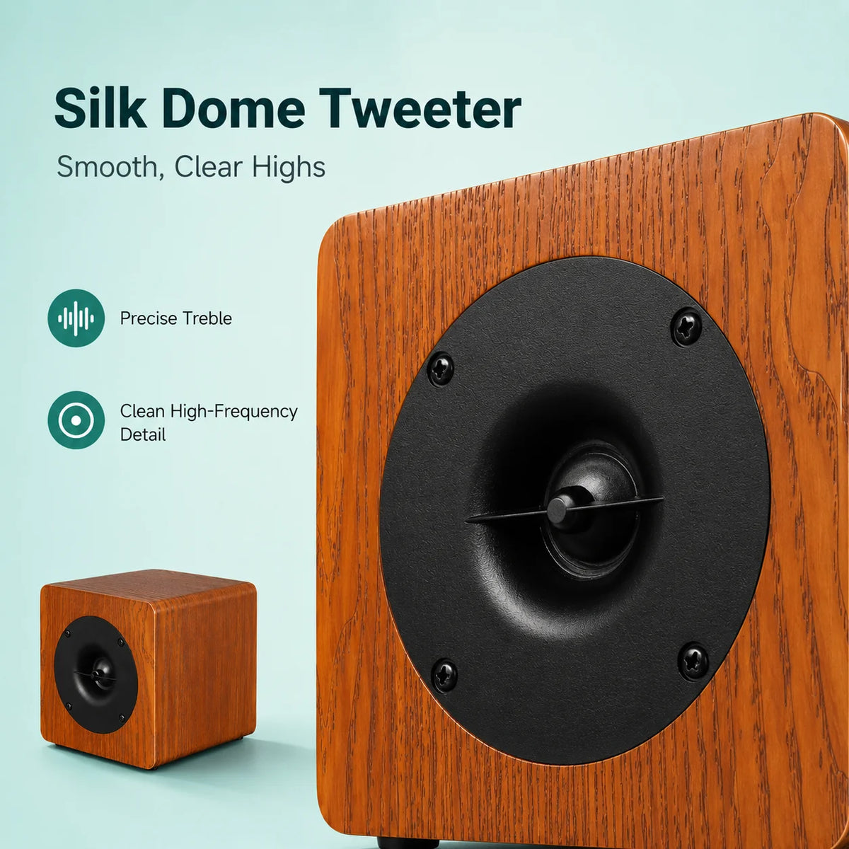 T1 Super Tweeter Speaker 4 Inch Silk Dome Driver Speakers 25KHz Response Sealed Cabinet For HiFi Sound System Audio Enhancement