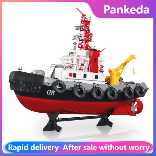 HengLong Remote Control Rescue Speedboat 2.4g Wireless Rc Speedboat Fire Rescue Boat Spray Boat Children'S Outdoor Toy Gift