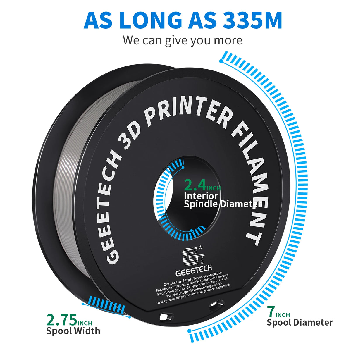 GEEETECH 10Kg In One Box Matte/PETG/Silk PLA/TPU/ABS 3D PLA Filament 1.75mm Spool Wire For 3D Printer Material,Safety