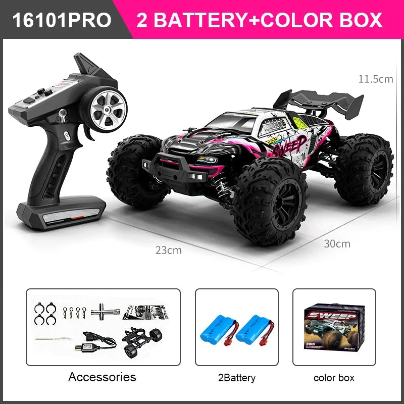 High Speed RC Car 4WD Off Road Vehicle 70KM/H Brushless Motor Professional Drift Truck for Kids Remote Control Car Toys