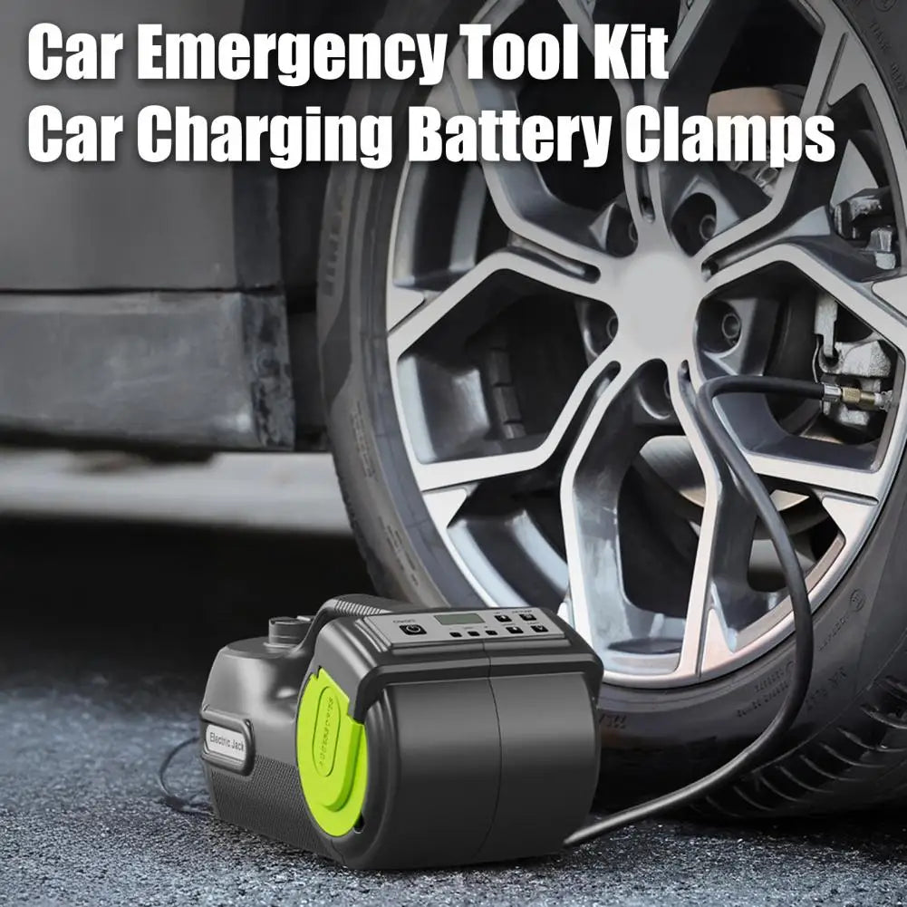 Electric Hydraulic Jack, Portable Car Emergency Tool Kit With Window-Breaking Hammer, Multi-function Emergency Escape Tools