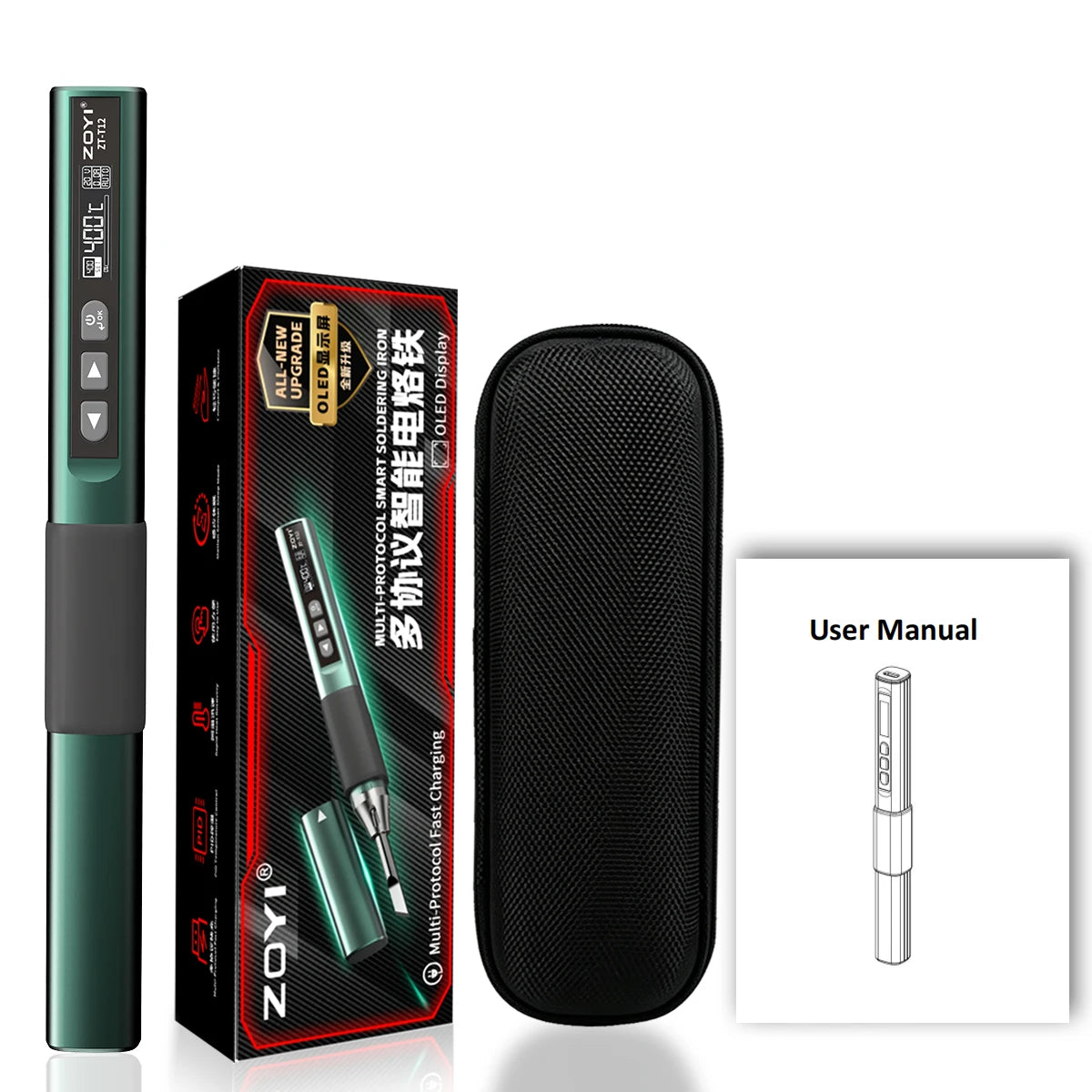 ZOYI ZT-T12 100W Smart Constant Temperature Soldering Iron Multi-Protocol Portable High Power for Small Home Repair