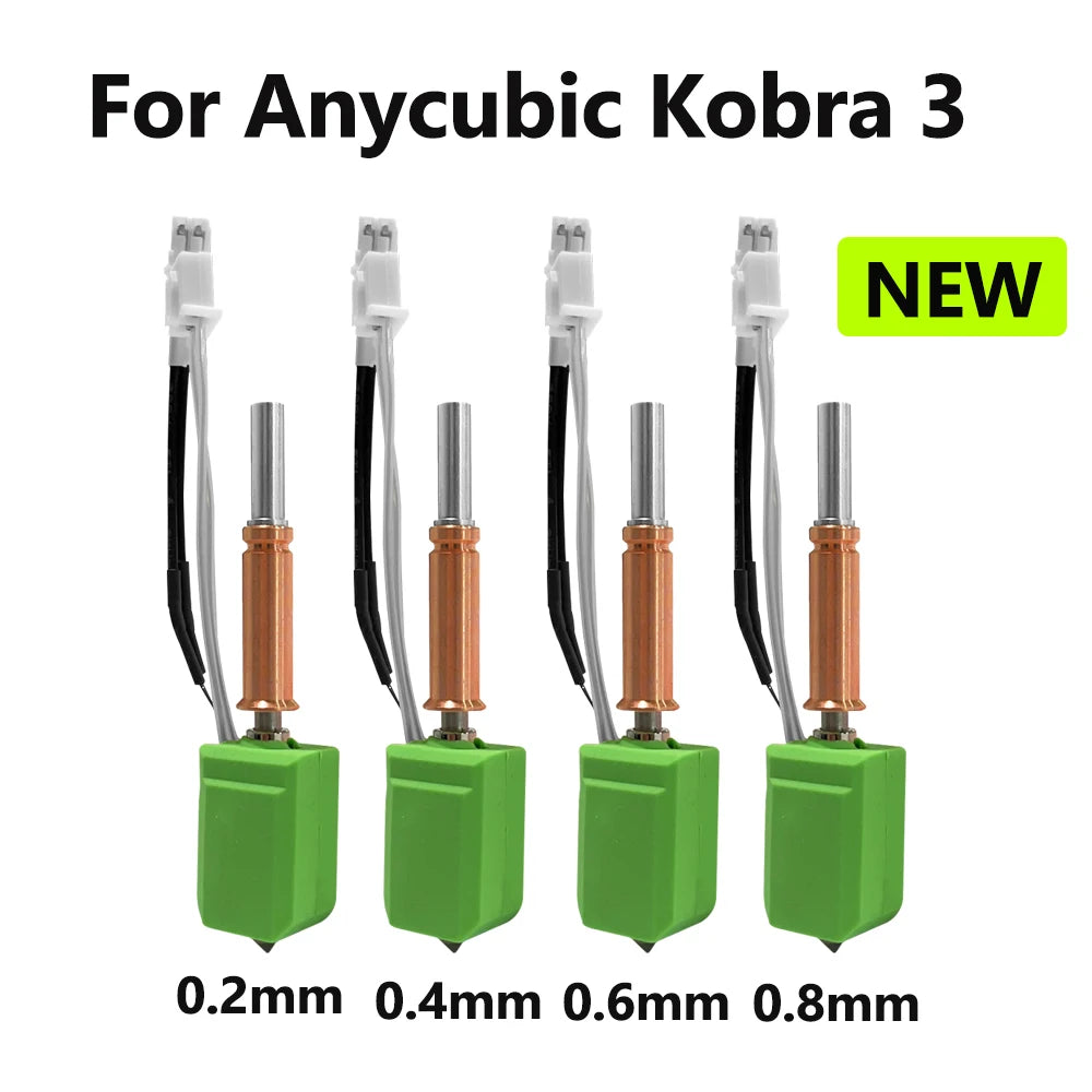 Upgraded Hotend kit For Anycubic Kobra 3 Bi metal Heatbreak 24V 60W Ceramic Hot End Thermistor Nozzle For Anycubic Kobra 3 Combo