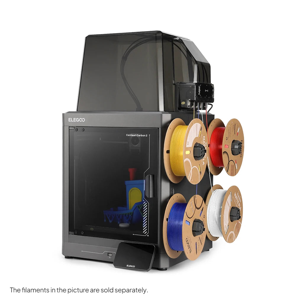 ELEGOO Centauri Carbon 2 Combo 3D Printer FDM 4-Color Printing Speed 500mm/s² with CANVAS  Low Noise Nozzle 350℃ 256x256x256mm