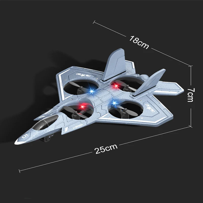 JJRC Eva Small Unmanned Foam Fighter Colorful Led Lights Stunt Flying Remote Control Aircraft Toy Boy Gift