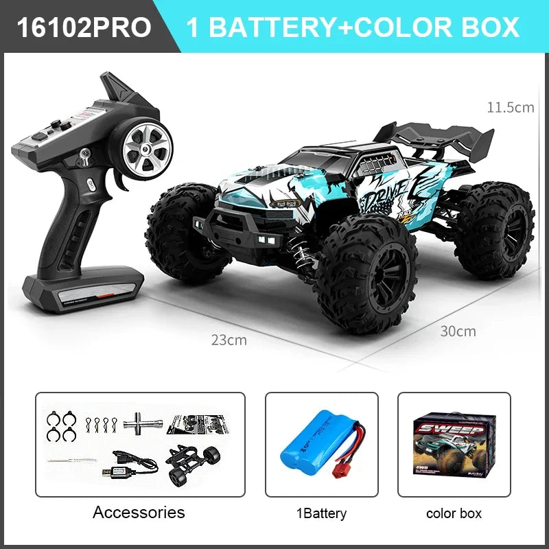 High Speed RC Car 4WD Off Road Vehicle 70KM/H Brushless Motor Professional Drift Truck for Kids Remote Control Car Toys
