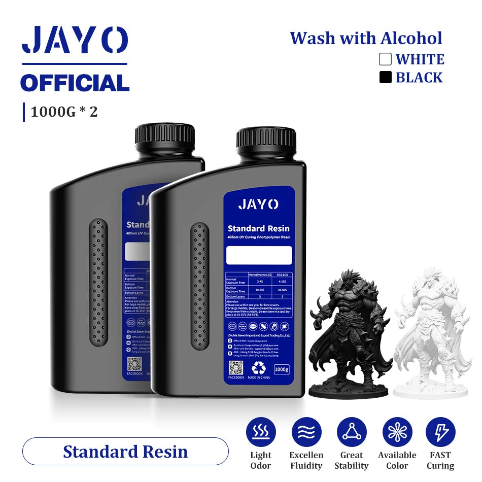 JAYO 3D Printer Resin Fast Curing Standard/ Standard Plus/ 14K Standard/ ABS Like 3D Resin For LCD SLA DLP 3D Printers