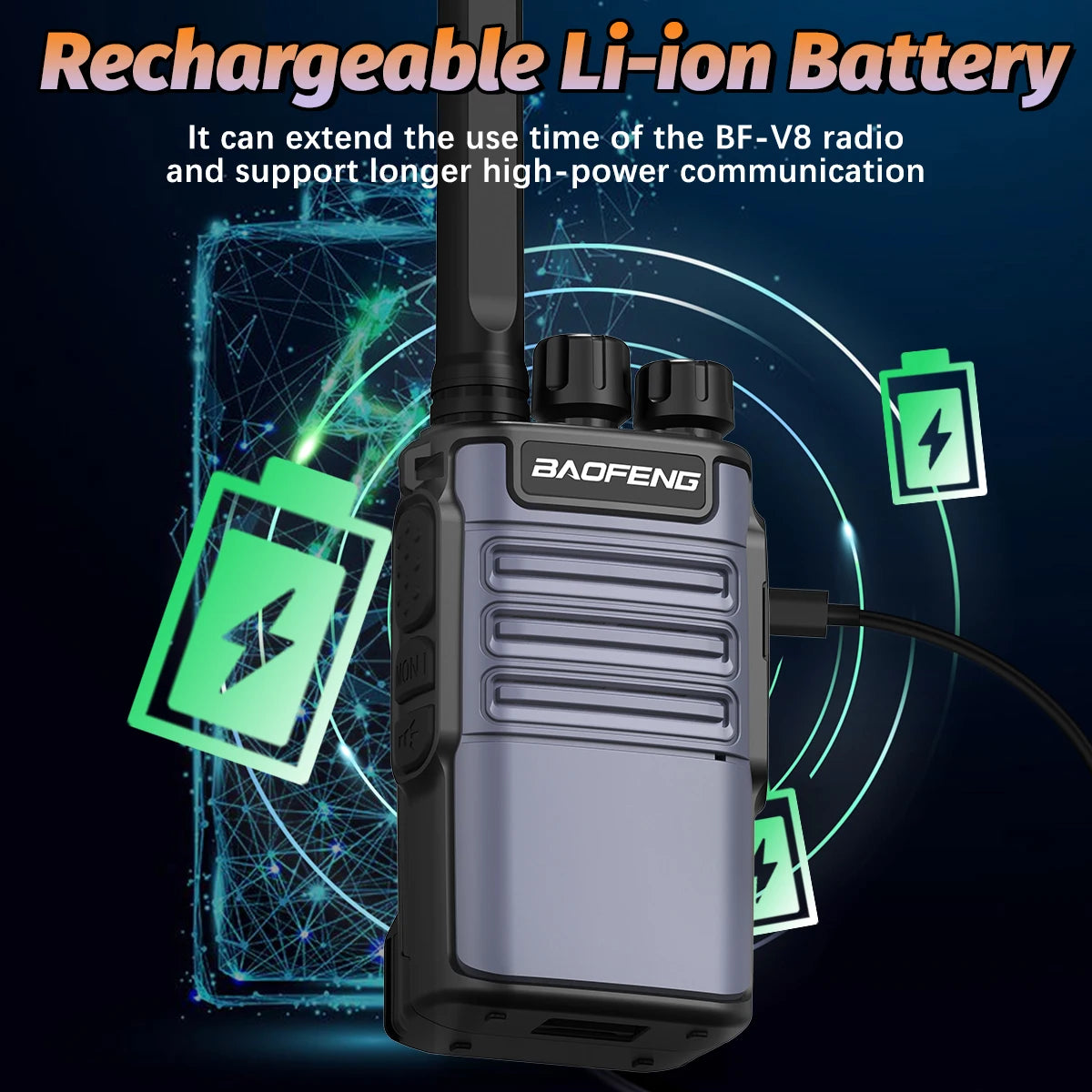 2PCS Baofeng BF-V8 Mini Walkie Talkie PMR Legal Frequency Wireless Copy VOX Portable Two Way Radio For Outdoor Camping Hiking