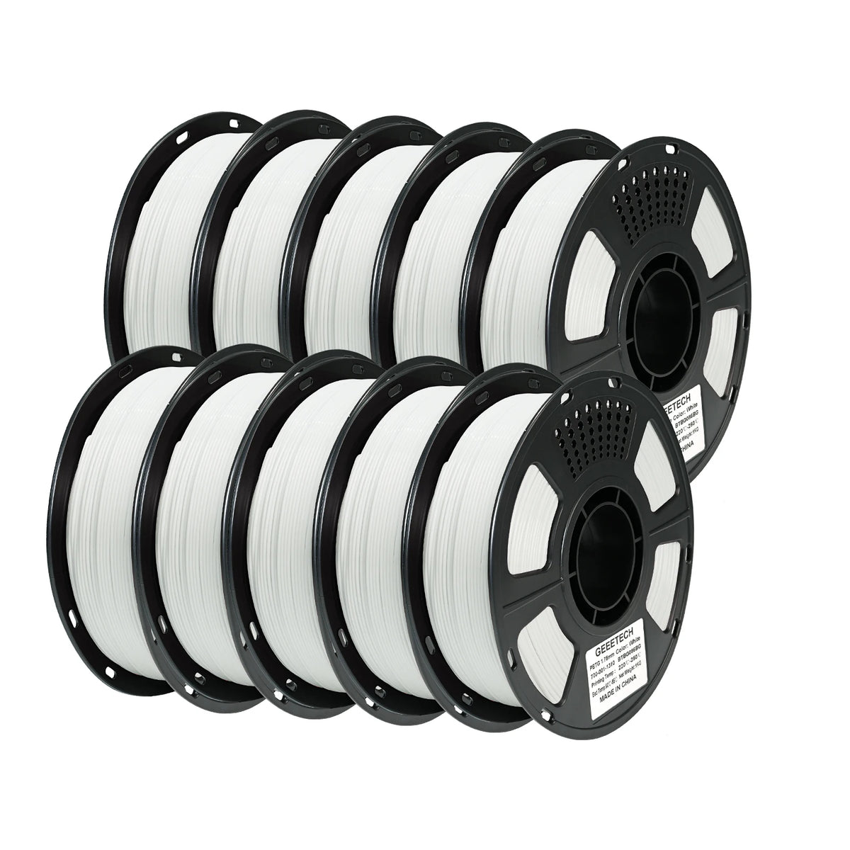 GEEETECH 10Kg In One Box Matte/PETG/Silk PLA/TPU/ABS 3D PLA Filament 1.75mm Spool Wire For 3D Printer Material,Safety