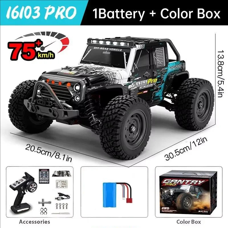 High Speed RC Car 4WD Off Road Vehicle 70KM/H Brushless Motor Professional Drift Truck for Kids Remote Control Car Toys