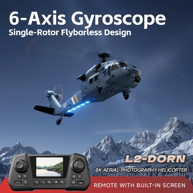 4DRC New L2 8K HD Camera RC Helicopter 6-axis Gyroscope One Click 3D Flip Optical flow positioning Remote Control Hobby Toy Gift