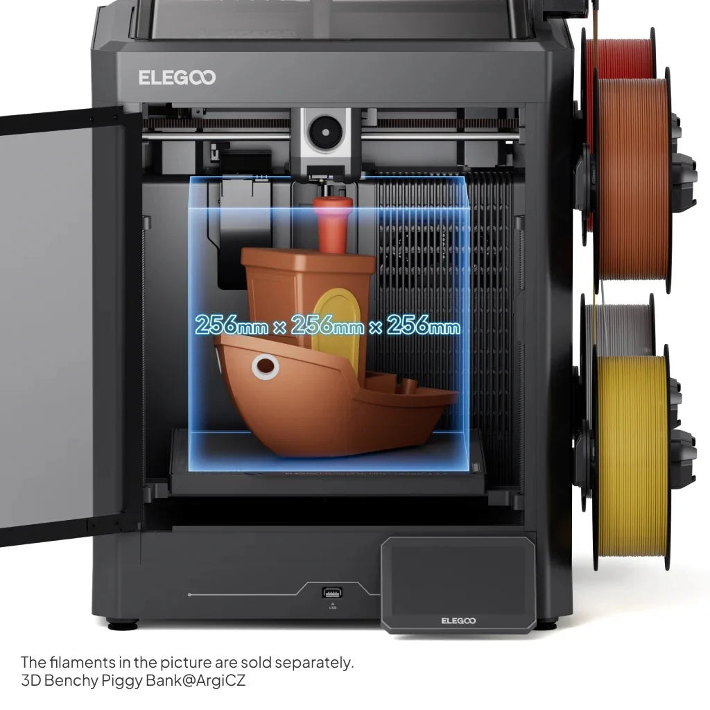 ELEGOO Centauri Carbon 2 Combo 3D Printer FDM 4-Color Printing Speed 500mm/s² with CANVAS  Low Noise Nozzle 350℃ 256x256x256mm