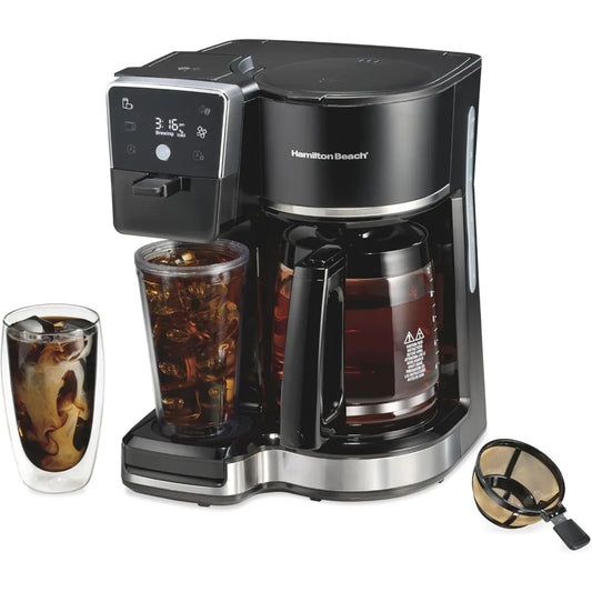 Hamilton Beach 2-Way 12 Cup Programmable Drip Hot and Iced Coffee Maker & Single Serve Coffee Machine
