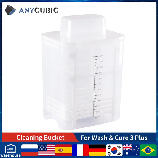 ANYCUBIC Cleaning Bucket For Wash and Cure 3 Plus Accesorrories Sealed Washing Container LCD 3D Printer Part