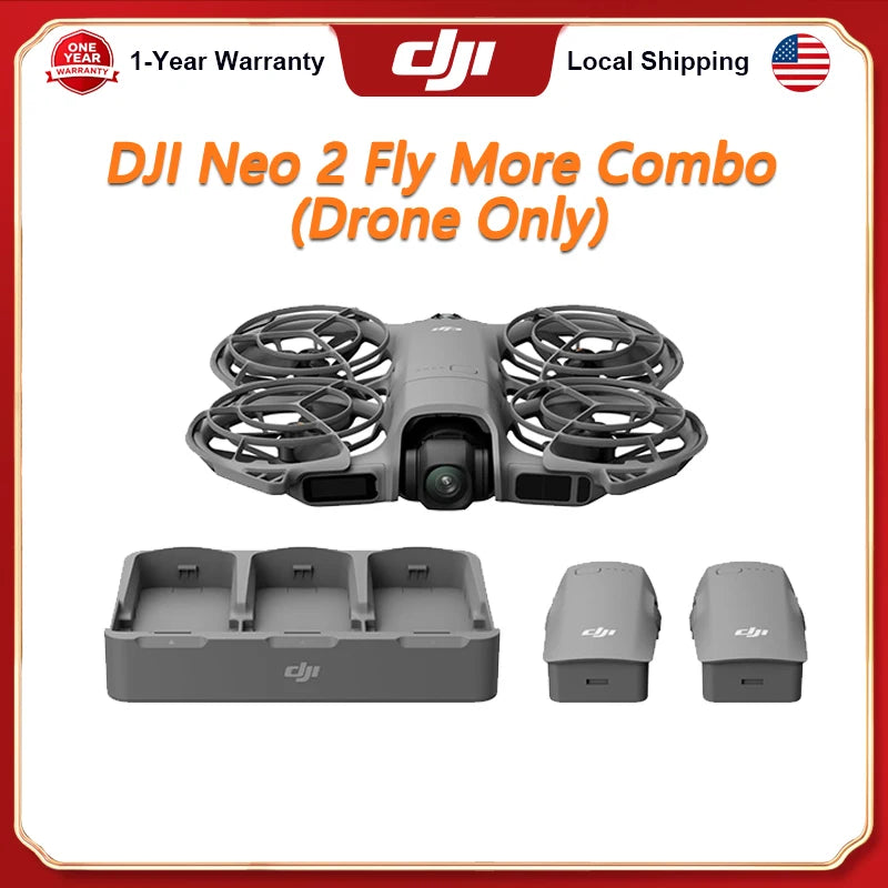 DJI Neo 2 Fly More Combo (Drone Only) 4K Camera Drones With A Camera Drone 4k Professional Palm Takeoff & Landing Gesture Control
