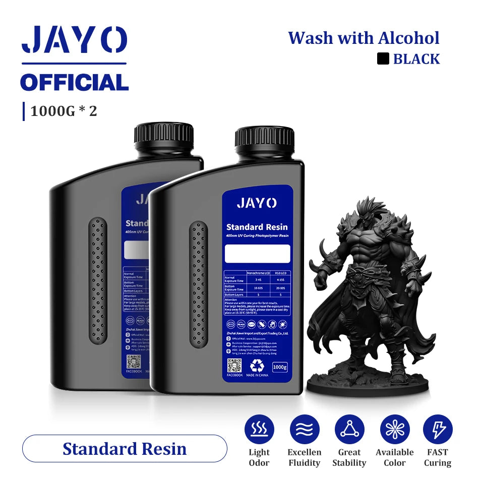 JAYO 3D Printer Resin Fast Curing Standard/ Standard Plus/ 14K Standard/ ABS Like 3D Resin For LCD SLA DLP 3D Printers