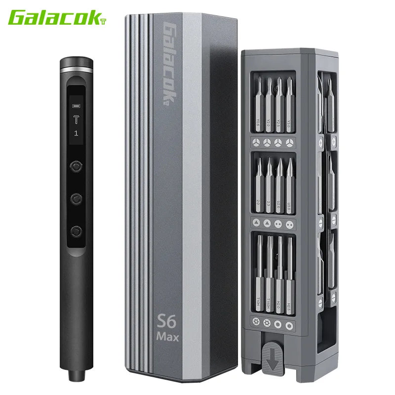 Glacok S6 MAX 5-Speed Torque Precision Electric Screwdriver Set DIY 3.7V Rechargeable Screwdriver iPhone Disassembly Repair Tool