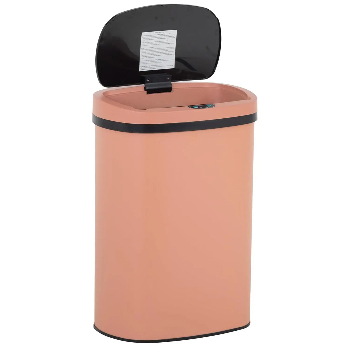 BestOffice 13 Gallon Trash Can with Lid Automatic Touchless Garbage Can Odor Control Modern Oval Design | Easy to Clean