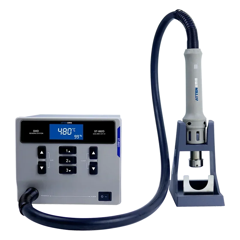 ATTEN ST-862D Hot Air Gun Soldering Station Lead-free 110V 1000W BGA Rework Station Sleep Desoldering Station PCB Chip Repair ﻿