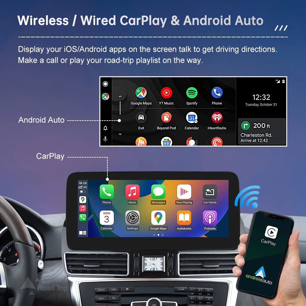 Linux Touch Screen Car Radio for Mercedes Benz ML W166 ML350 GL X166 2012-2015 GPS With Carplay Android Auto Airplay Mirroring