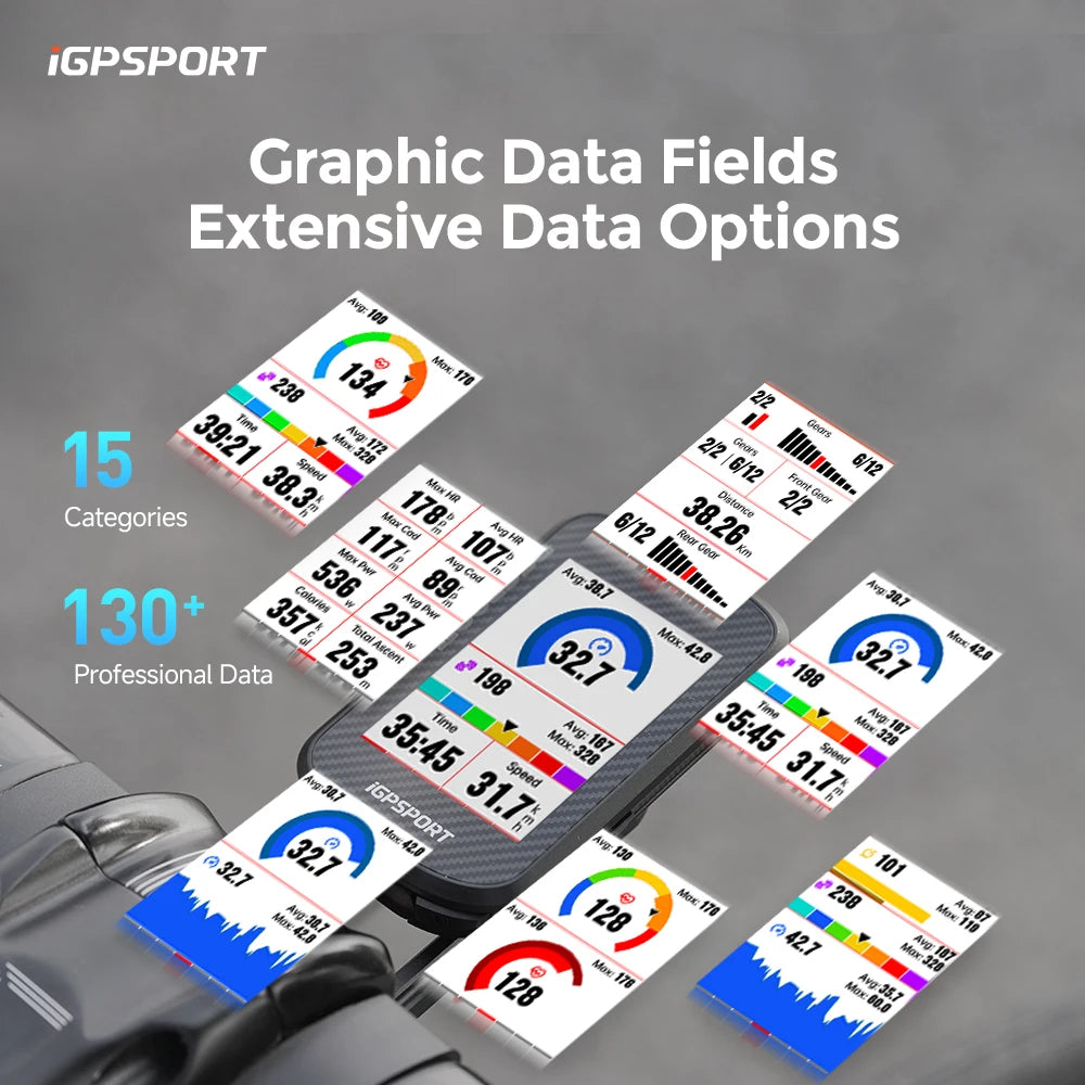iGPSPORT BSC300T Touch-screen Bike Computer Global Colorful Map Wireless Cycling Computer  Support E-bike