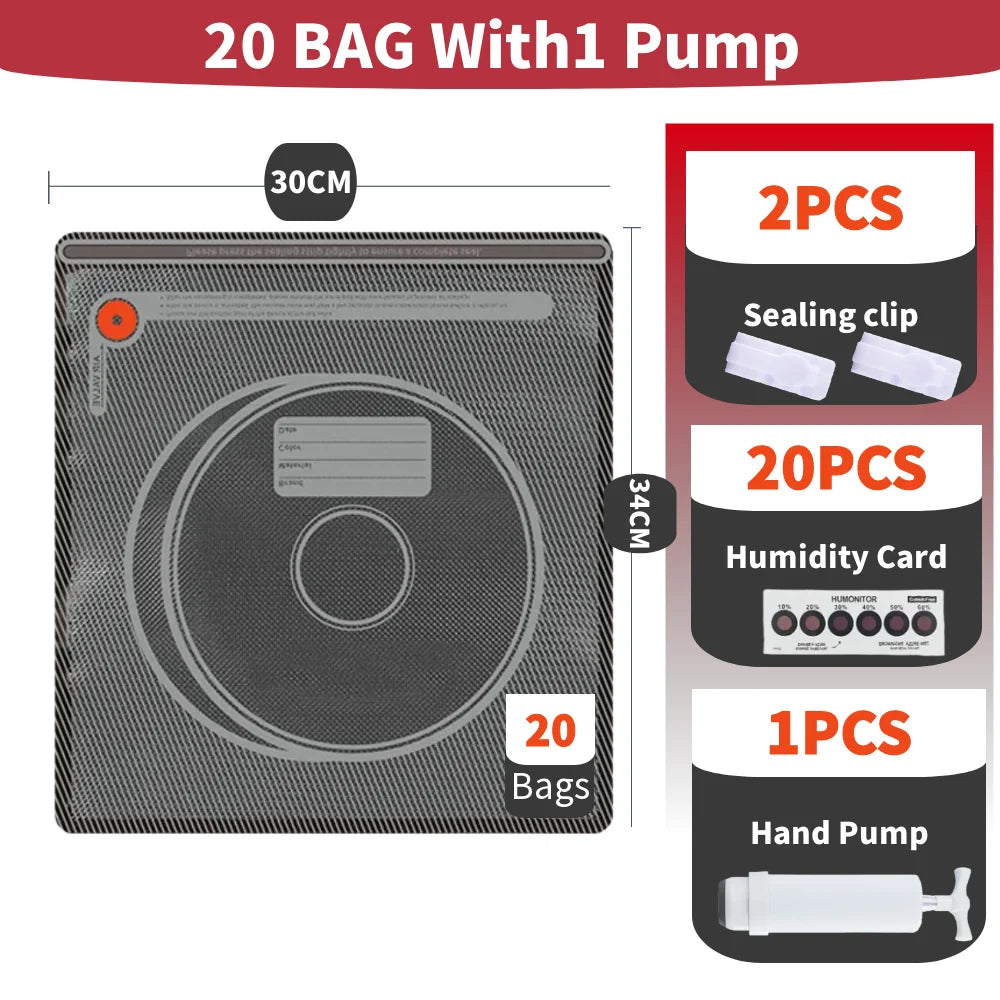3D Upgraded Black Filament Storage Bag PLA ABS PETG Vacuum Bag Dryer Safekeep Humidity Resistant Sealing Bags Keep Filament Dry