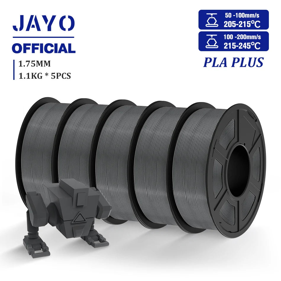JAYO 5 Rolls 3D Filament PLA/PLA META/PETG/SILK PLA+/Wood/PLA Marblel/ APLA 1.75mm1.1KG 3D Printer Filament for FDM Muticolor