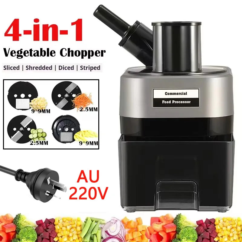 New Commercial Double Spout Vegetable Cutter 4 in 1 Multifunctional Dicing Shredding Slicing Cutting Strips Vegetables