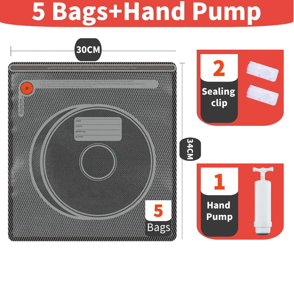 3D Upgraded Black Filament Storage Bag PLA ABS PETG Vacuum Bag Dryer Safekeep Humidity Resistant Sealing Bags Keep Filament Dry