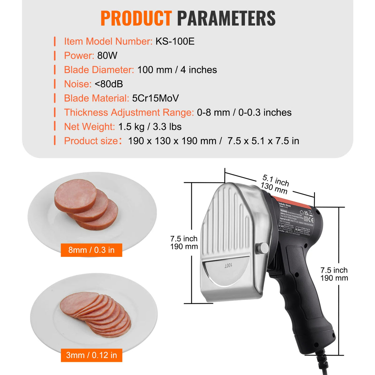 SucceBuy Electric Shawarma Knife, Cordless Battery Professional Turkish Knife Commercial Stainless Steel Gyro Cutter